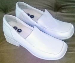 Sketchers White Leather Slip On Shoes - £28.42 GBP