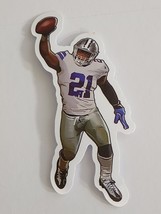 Football Player #21 Holding Ball Up in Air Sticker Decal Awesome Embelli... - $2.59