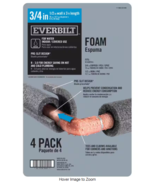 Everbilt 3/4 in. x 3 ft. Foam Pre-Slit Pipe Insulation (4-Pack) - $74.04 MXN