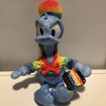 Disney Rainbow Pride Plush Donald Duck Grade A NWT - £7.91 GBP