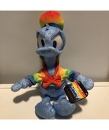 Disney Rainbow Pride Plush Donald Duck Grade A NWT - $13.52 CAD