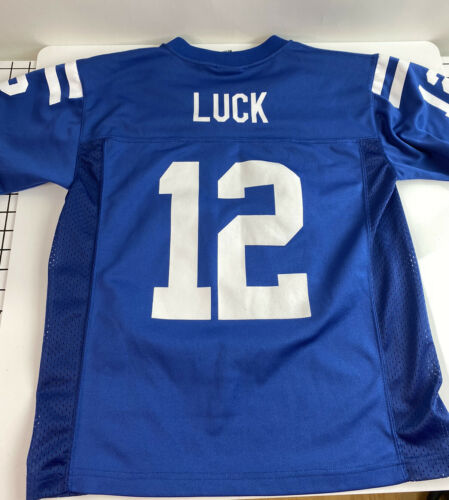 Primary image for Andrew Luck #12 Indianapolis Colts NFL Team Apparel  Blue Jersey Youth Med