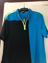 NWT Ladies Jamie Sadock Bayou Blue &amp; Black Short Sleeve Golf Shirt - S, M &amp; L - £30.50 GBP