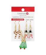 Celebrate It Candy Cane Set 3 pairs Earring - $309.46 MXN