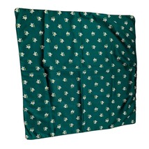 Vintage Womens Floral Green Scarf with White Flowers &amp; Yellow Centers - $8.87