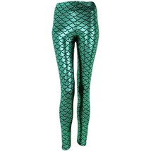 Joyin Women High Waisted Tight Mermaid Fish Scale Printed Leggings Large - £15.54 GBP