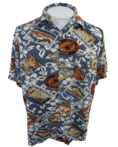 Everest Collection vintage 90s Men Hawaiian ALOHA shirt M camp retro floral luau - £22.07 GBP