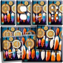 Native American Indians Dream Chaser Feathers Light Switch Outlet Wall Plate Art - £9.43 GBP+