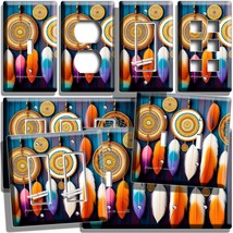 Native American Indians Dream Chaser Feathers Light Switch Outlet Wall Plate Art - £8.53 GBP+