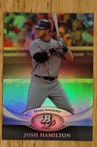 2011 Bowman Platinum Josh Hamilton #75 Baseball Card Refractor Texas Ran... - £6.73 GBP