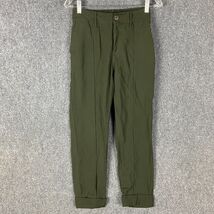 A New Day Pants Women&#39;s Size 2 Chino Green Stretch Rayon Blend Adults - $255.71 MXN