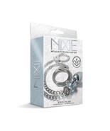 Nixie Metal Butt Plug w/Inlaid Jewel &amp; Fur Cuff Set - $20.92