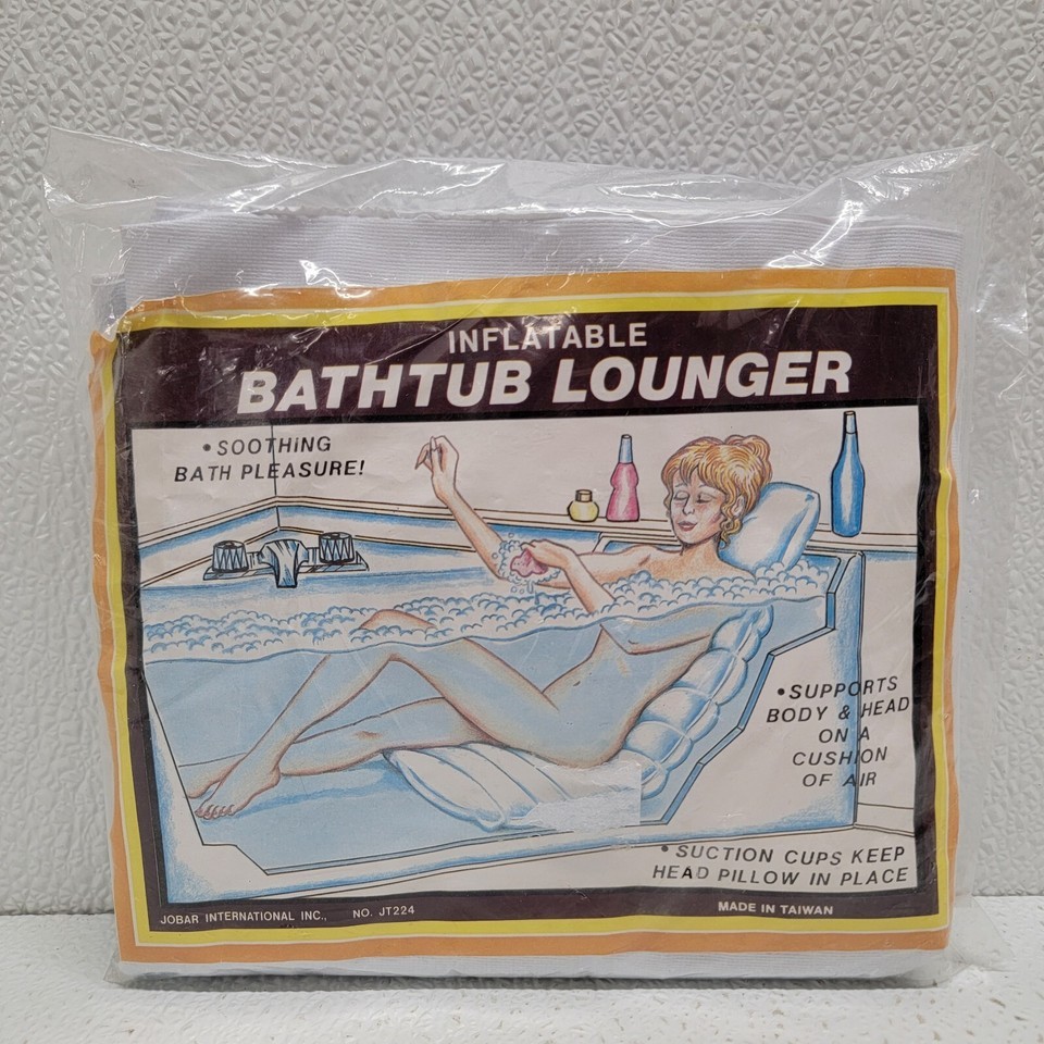 Vintage Jobar Inflatable Bathtub Lounger White - New Old Stock! - $34.55