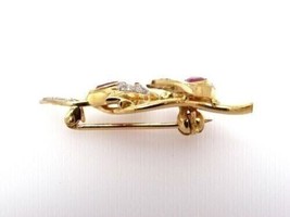 14k  Rose Gold Plated 2.10Ct Pear Cut Simulated Ruby  Bird Shape Stud Earrings - £66.46 GBP