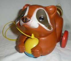 Fisher Price 172 Raccoon Pull toy 1979 animal - $10.00