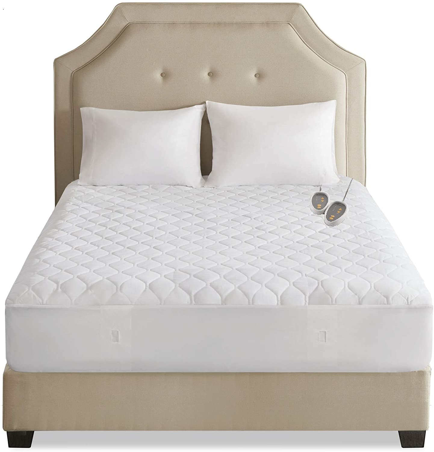 Quilted Heated Mattress Pad Mattress Heating Pad Electric Bed Warmer Cover Deep - $112.46 - $184.33