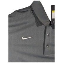 Mens New Dark Gray Golf Polo Nike Small Active Coaches Top Plain PE Teacher - £31.79 GBP