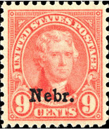 1929 9c Thomas Jefferson &quot;Nebraska Overprint&quot; Scott 678 Mint F/VF NH - $94.35 CAD