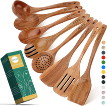 Wood Spoons for Cooking,Nonstick Kitchen Utensil Set,Wooden Spoons Cooki... - £29.35 GBP