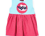 NWT Lil Cactus Whale Baby Girls Blue Red Polka Dot Corduroy Dress 3-6 M - $12.99