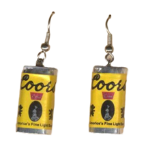 Funky Coors Light Beer Can EARRINGS-Punk Sports Bar Food Novelty Costume Jewelry - £5.51 GBP