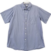 Open Trails Men Shirt Size L Blue Classic Short Sleeve Button Up Lightwe... - $14.40