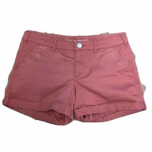 Gap Women’s Pink Rust Colored Khaki Shorts Skinny Boyfriend Cuffed Size 4 Summer - £18.96 GBP