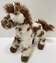 Douglas Cuddle Toy Plush White Brown Spotted Horse Stuffed Animal Pony 10 Inch - £6.77 GBP