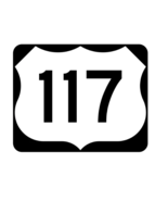 12&quot; us route 117 highway sign road bumper sticker decal usa made - £23.59 GBP