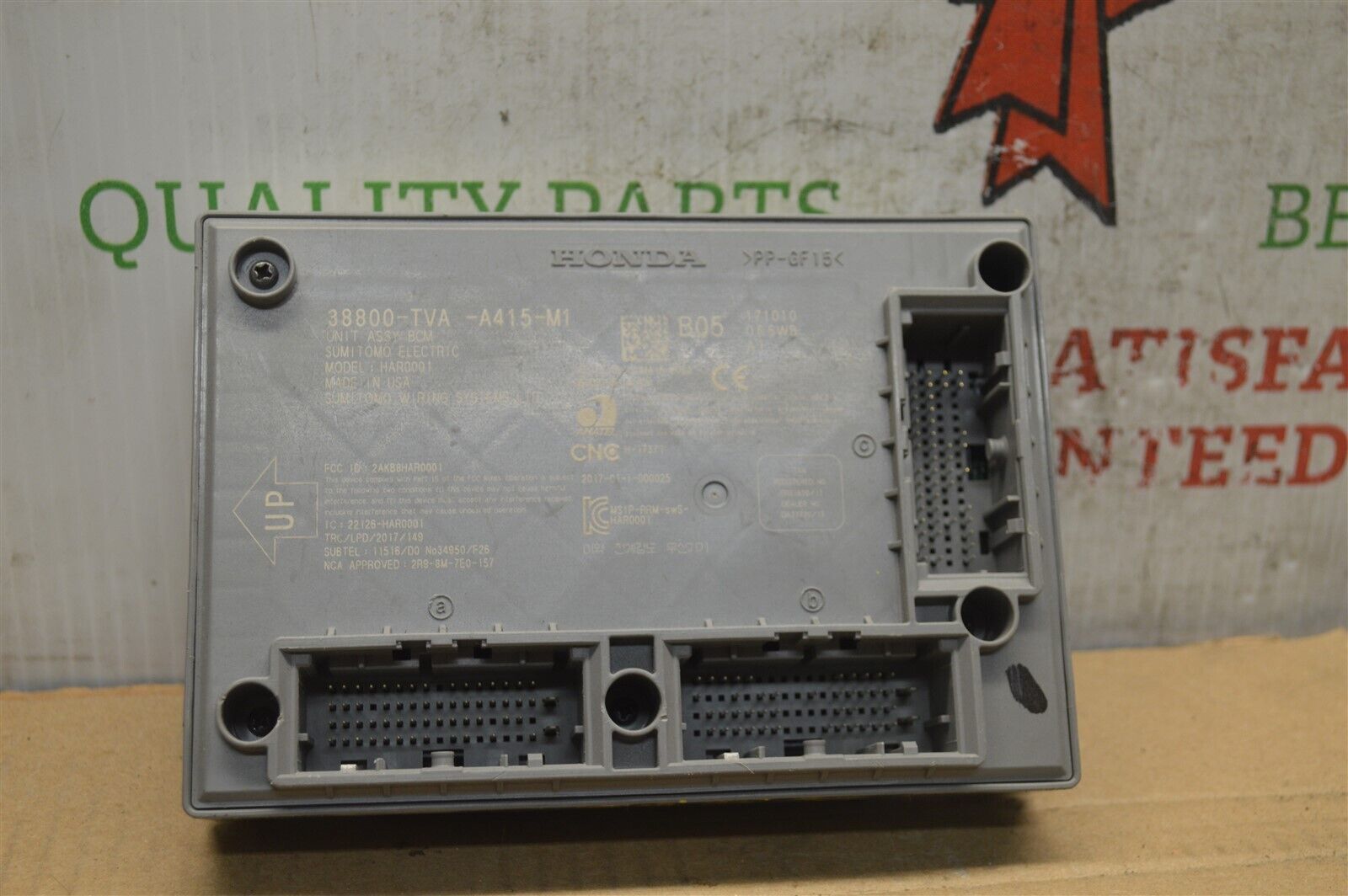 2018-20 Honda Accord Body Control BCM OEM 38800TVAA415M1 Module 33-14 Bx 54 - $149.99