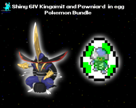 ✨ Shiny 6IV ✨ Kingambit and Pawniard in egg Pokemon Bundle for Scarlet &amp; Violet - £4.74 GBP