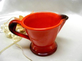 2551 Antique Poppytrail Metlox Red Rooster Brown Creamer - £8.79 GBP