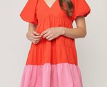 Entro Color Block Mini Dress Red - $31.68+