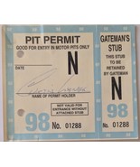 Motor Pit Stop Gate Stub Crew Permit 1998 - $4.95