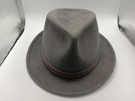 Velour fedora hat 59 size - £15.78 GBP