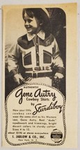 1949 Print Ad Sturdiboy Gene Autry Cowboy Shirts I. Jablow Co. New York,NY - £7.01 GBP