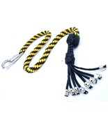 550 Paracord Motorcycle Whip Get Back whip 1&quot; Ball &amp; Skulls 36&quot; - Yellow... - $29.99