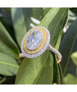 Taglio Ovale 2.09 KT D-VVS2 Igi Lab Cresciuta Diamante Anello Fidanzamento 14K - $5,198.85