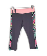 Adidas Womens Active Pants Size XS Gray Pink Yoga Work Out Pants - £16.86 GBP