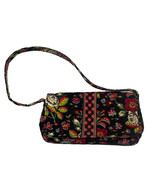 Vera Bradley Anastasia Pattern Black Red Cream Floral Jilly Purse Retired - £10.74 GBP