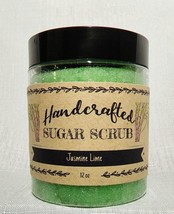 Organic Jasmine Lime Body Sugar Scrub(Vegan)(Cruelty-Free) 12oz - £13.42 GBP