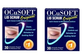 2 Box-OCuSOFT Lid Scrub Original Eyelid Cleanser 30 Pre-Moistened Pads E... - £9.73 GBP