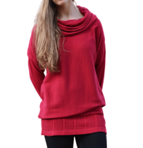 Ethos Paris Fenella Sweater Tunic Eco Fair Trade Organic Cherry Red Wome... - £29.11 GBP