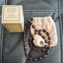 Vintage Avon 1980 TURTLE BAY COLLECTION Beaded Faux Tortoise Necklace Ne... - $26.59