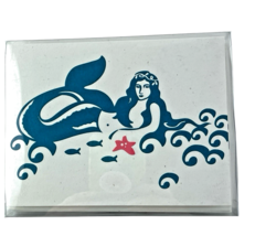 Boxed Blue Mermaid Notecards 8 Pack w Envs Ocean Devotion Soy Ink Cha De... - $423.07 MXN