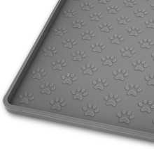 Grey Pet Placemat For Dog And Cat, Waterproof Anti-Slip Pet Feeding Bowl... - $40.99