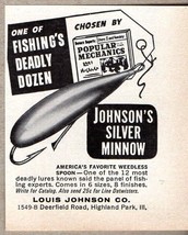 1963 Print Ad Johnson&#39;s Silver Minnow Fishing Lures Highland Park,IL - $7.78