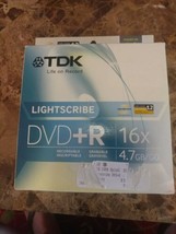 TDK LIGHTSCRIBE DVD+R 16x 4.7GB 10-pk Cakebox + Retail Box - Burn Custom... - $22.77