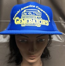 Vintage Suzuki America Corperation Generators Blue Trucker Hat - $12.19