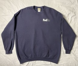 Vintage Lee Sweatshirt Men’s XXL 2XL Blue Fedex Heavyweight Crew Neck Pu... - £22.23 GBP